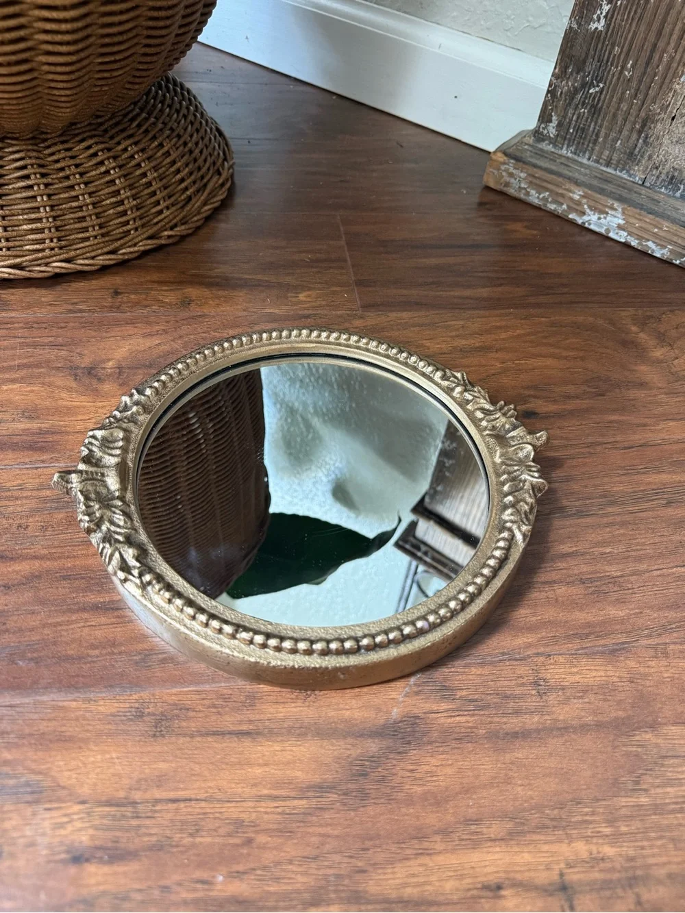 Decorative Gold Mirrored Tray, Hollywood Regency